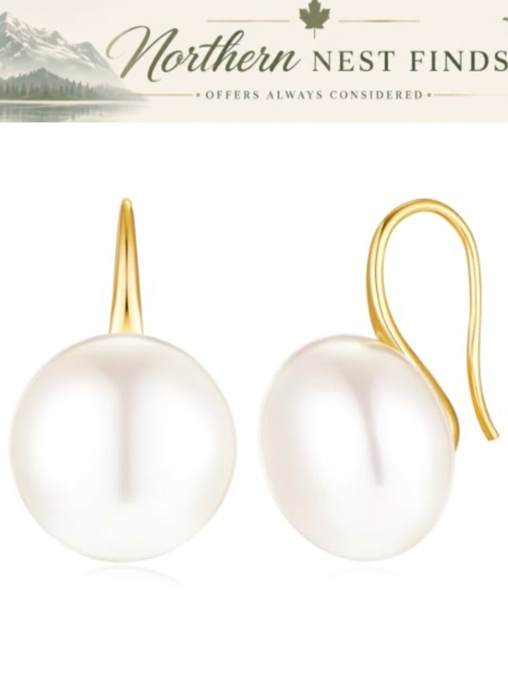 Pearl Drop Earrings Minimalist Leverback Dangle Wedding Bridesmaid Gift